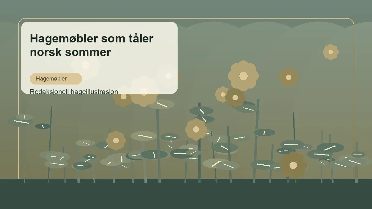 Wetterfeste Gartenmöbel als redaktionelle Gartenillustration in einem deutschen Gartenumfeld